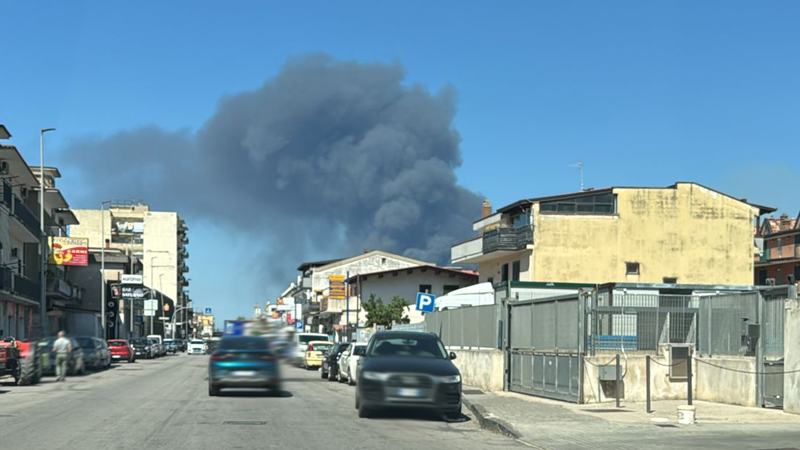 Scafati. Incendio in Via Spinelli