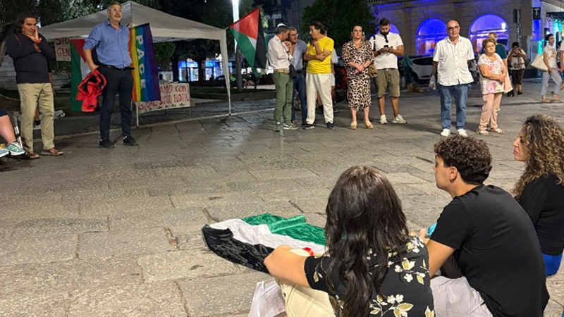 Global Sumud Flottilla Angri presidio settimanale in piazza - Sestante.tv