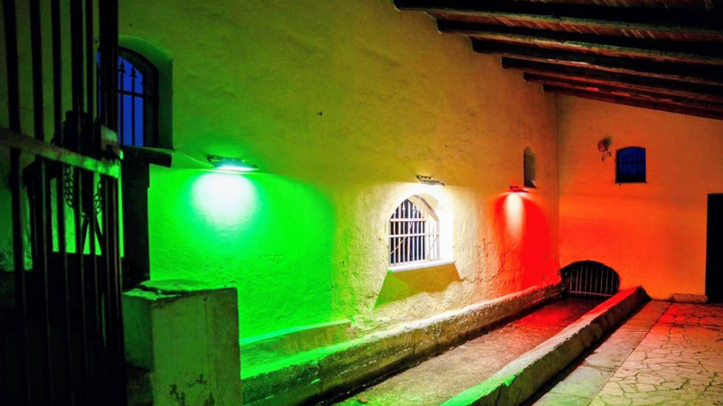 L’acqua si illumina di tricolore alla sorgente Laura di Montoro - sestante.tv